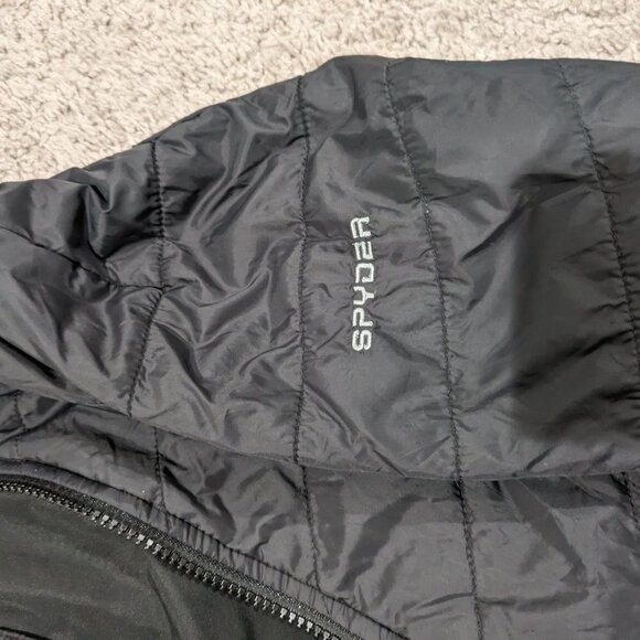 Spyder Black Puffer Jacket/Ski Jacket Women's Size XL FLAW - Picture 7 of 10